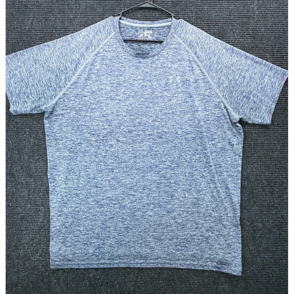 Under Armour Men's 2XL Tall Blue Space Dye HeatGear Loose Performance T-Shirt